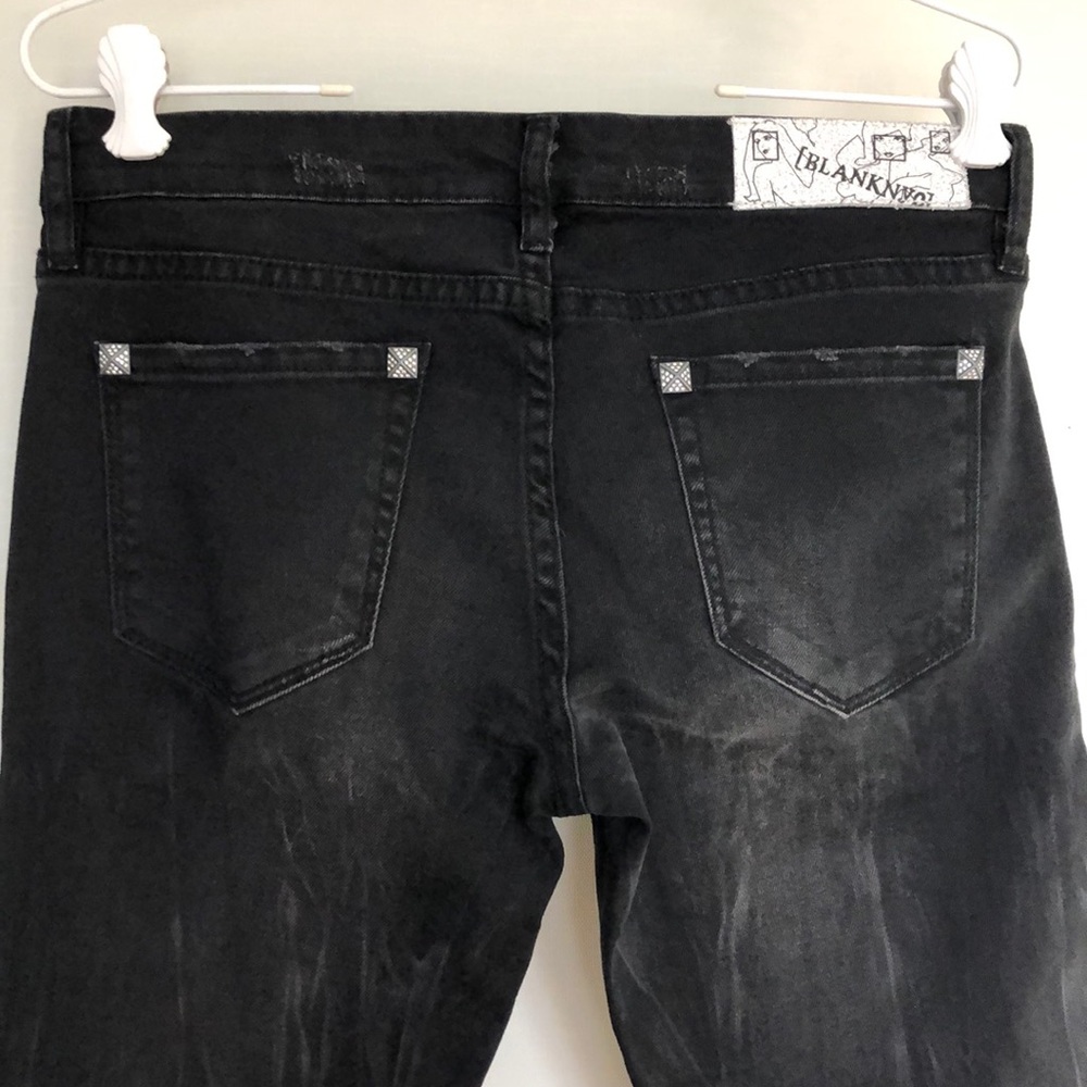 Blank NYC distressed black jeans - Picture 3 of 6